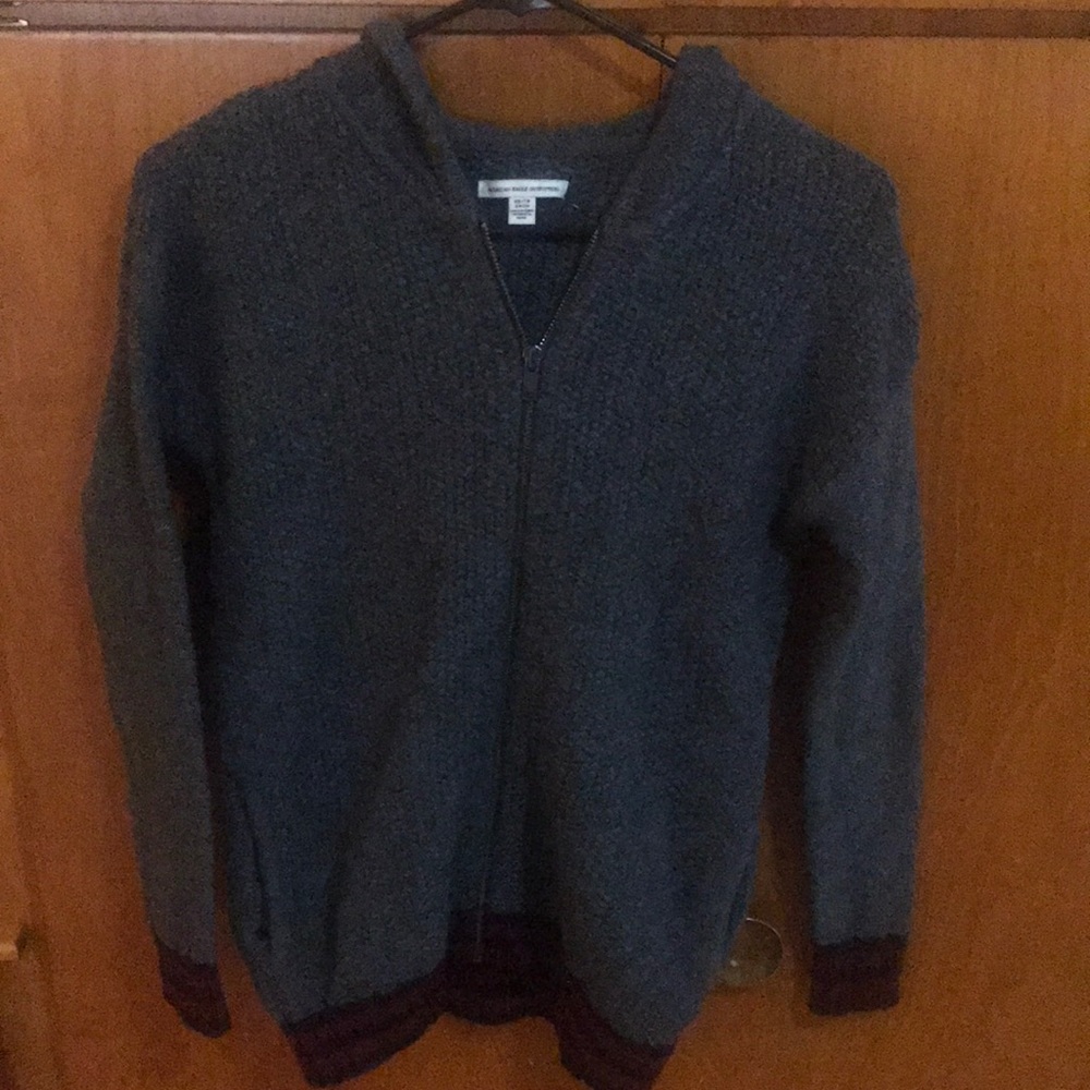 Hooded varsity sweatshirt
